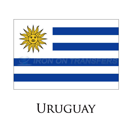 Uruguay flag Iron-on Stickers (Heat Transfers)NO.2013